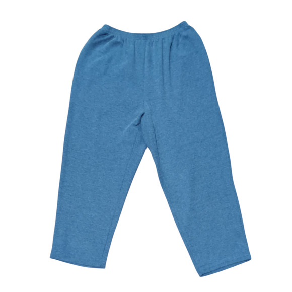 Vintage Denim Blue Embroidered Grannycore pants Set Elastic Waist 1X - Picture 4 of 7